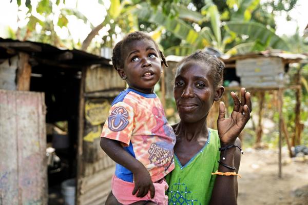 Le fils de Joléne, Raphaël, en Haïti